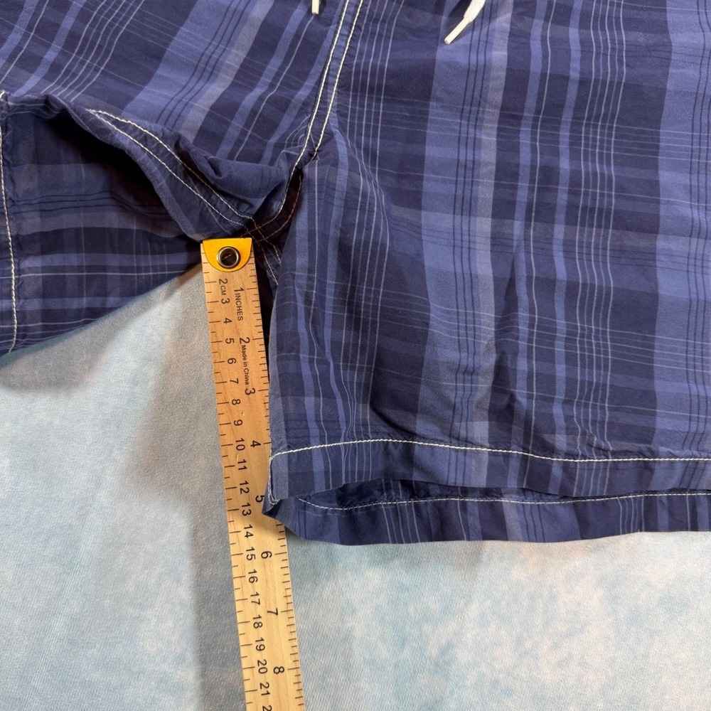 Polo Ralph Lauren Swim Trunks Mens 3XB Blue Plaid Excellent Pony Logo Shorts - Picture 8 of 12